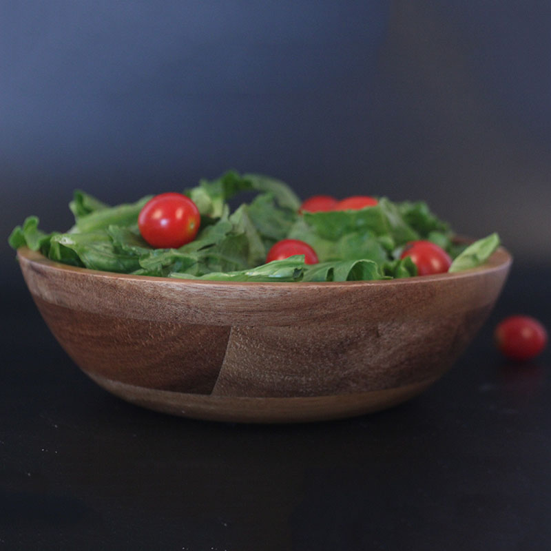 Acacia Wood Bowl Household Salad Mixing Bowl Solid Wood Bowl Wooden Bowl
