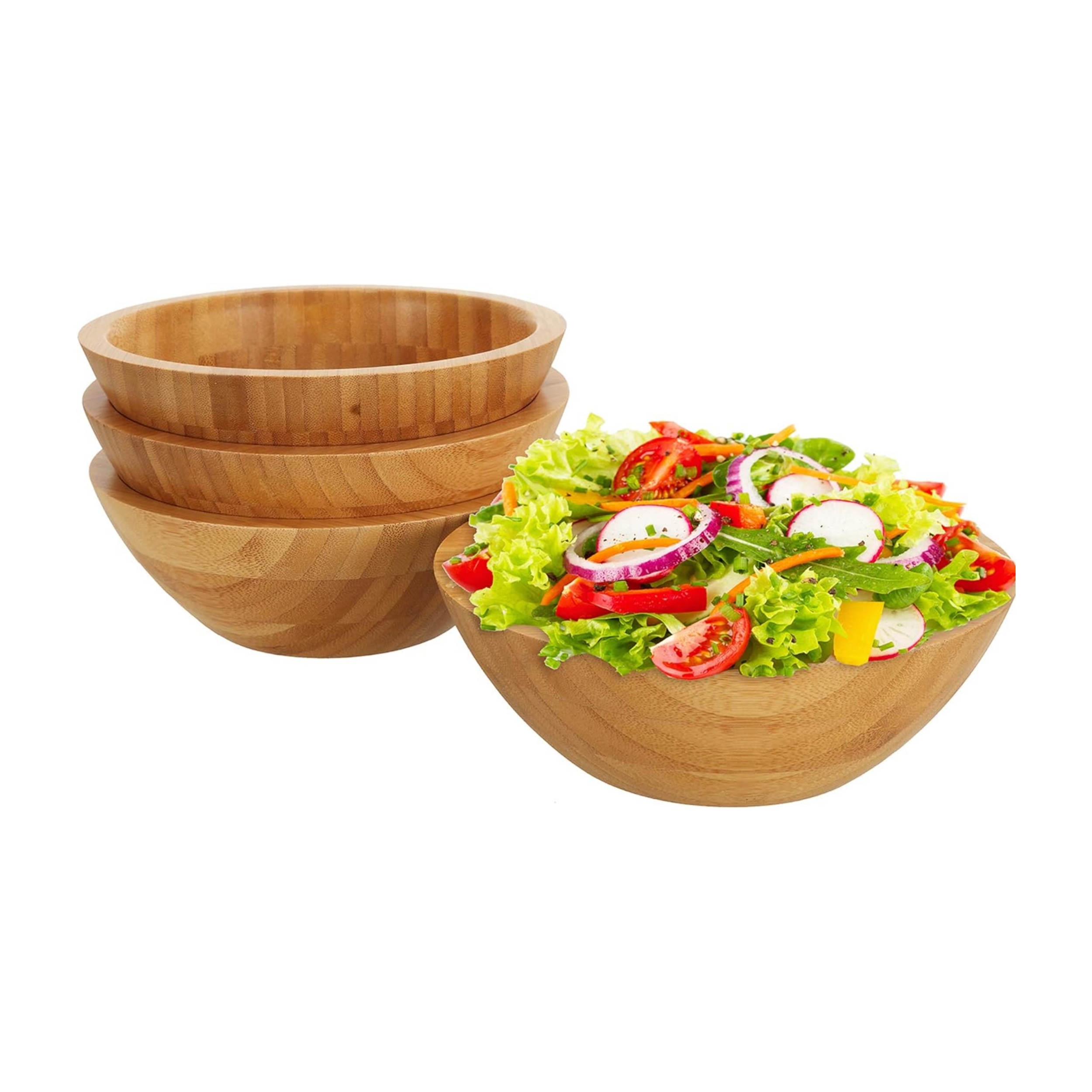 Bamboo Salad Bowl Dessert Bowl Hotel Tableware Bowl Bamboo Fruit Bowl
